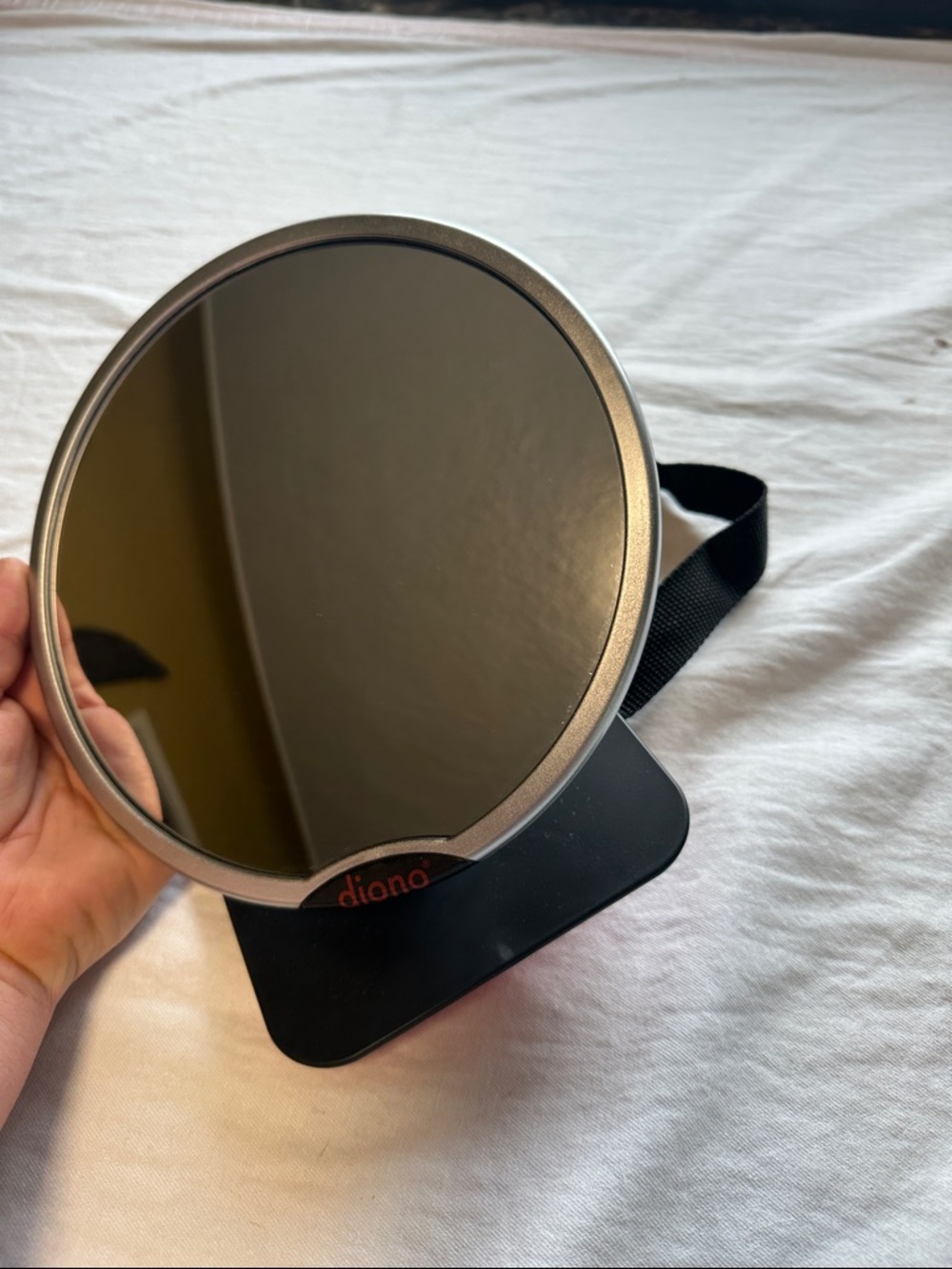 diono Round Black Travel Baby Mirror